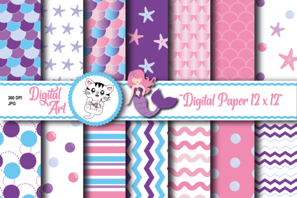 Download Mermaid Digital Paper - Mermaid digital paper Collection