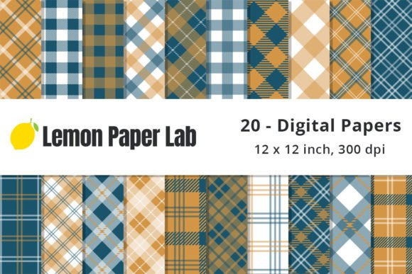 Download Teal and Gold Plaid Papers - Premium Resources