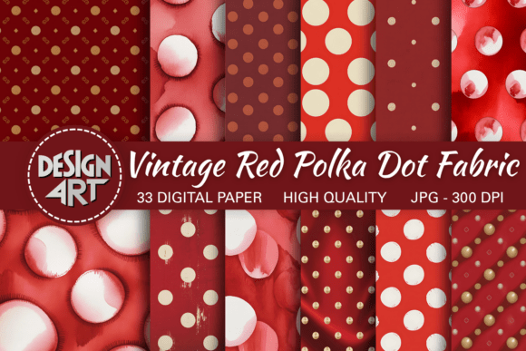 Download Vintage Red Polka Dot Fabric Pattern - Red Collection