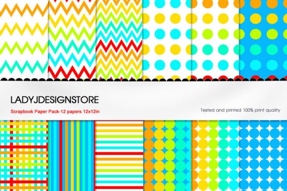 Download Scrapbook Paper Pack Rainbow Neon Dots - Scrapbook paper pack Collection