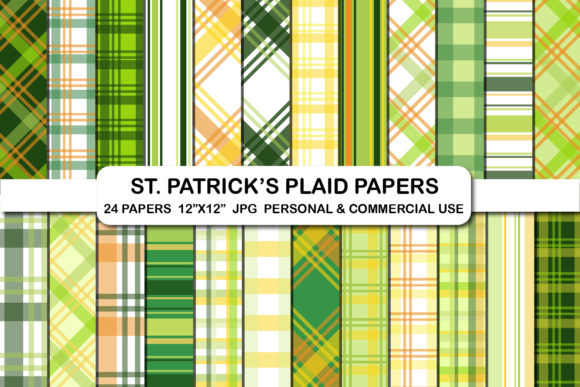 Download St Patricks Background Plaid Papers Set - Plaid papers Collection
