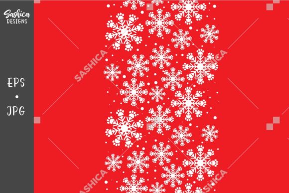Download Snowflake/paw Prints,red Pattern Border - Red Collection
