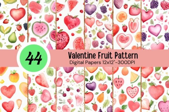Download Garden Valentine Fruit Pattern - Fruit Collection