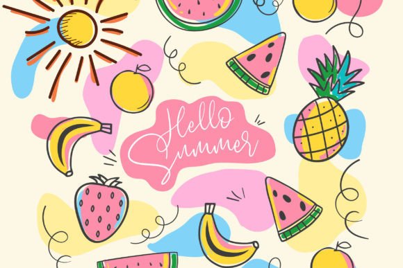 Download Summer Background with Fruits - Fruit Collection