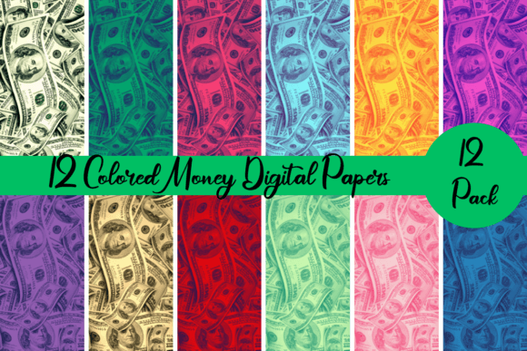 Download Multicolored Money Digital Papers - Red Collection