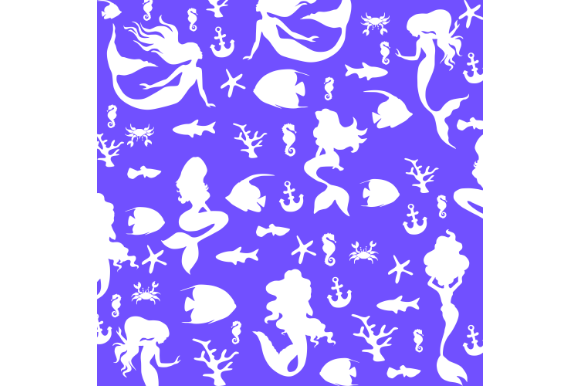 Download Mermaid Pattern, Mermaid Digital Paper - Mermaid digital paper Collection