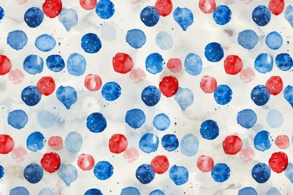 Download Red and Blue Watercolor Dots - Red Collection