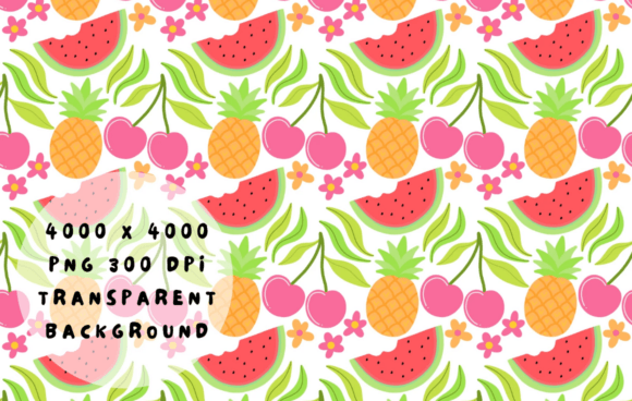 Download Aesthetic Tropical Summer Fruit Pattern - Fruit Collection