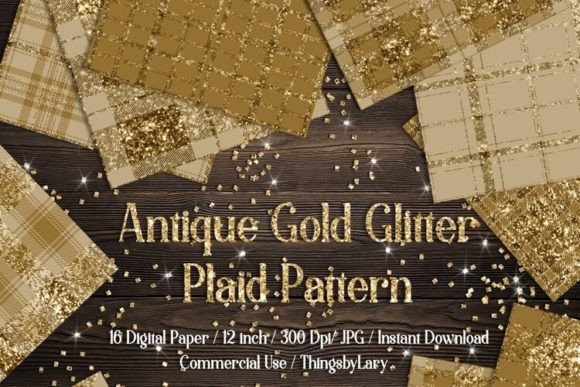 Download Seamless Antique Glitter Plaid Papers - Plaid papers Collection