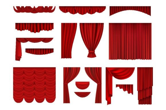 Download Red Curtains. Textile Theatrical Opera - Red Collection